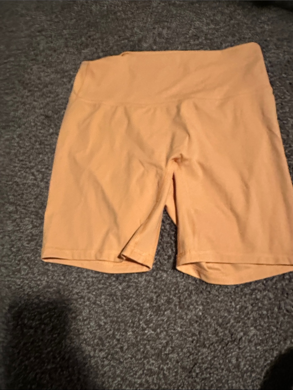Source Unknown Peach High-Waist Bike Shorts